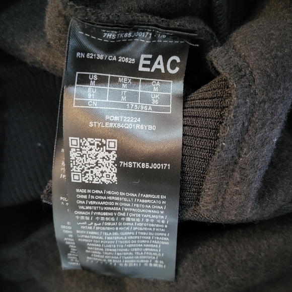 Guess Men Zip Mock Black Sliver Fleece Lined Jacket - Picture 8 of 10